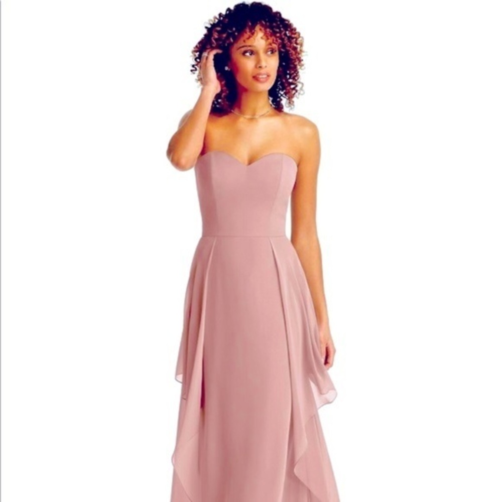 SOCIAL BRIDESMAIDS Strapless Blush Pink Sweetheart Gown